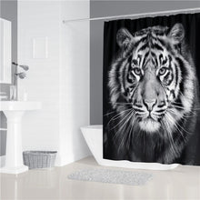 Charger l'image dans la galerie, Tigre léopard animaux impression rideau de douche rideaux en Polyester dans la salle de bain tapis de bain ensemble tapis tapis de toilette Cool décor à la maison