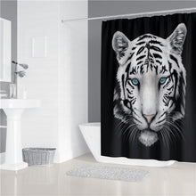 Charger l'image dans la galerie, Tigre léopard animaux impression rideau de douche rideaux en Polyester dans la salle de bain tapis de bain ensemble tapis tapis de toilette Cool décor à la maison