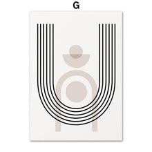 Laden Sie das Bild in den Galerie-Viewer, Abstrakte Strichzeichnung Geometrisches Muster Wandkunst Leinwand Malerei Nordische Poster Und Drucke Wandbilder Für Wohnzimmer Dekor