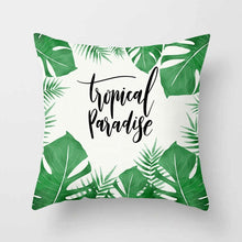 Laden Sie das Bild in den Galerie-Viewer, Tropical Leaf Cactus Monstera Kissenbezug 43 * 43 Polyester Dekokissen Sofa Home Decor Dekoration Dekorativer Kissenbezug 40506