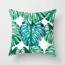 Laden Sie das Bild in den Galerie-Viewer, Tropical Leaf Cactus Monstera Kissenbezug 43 * 43 Polyester Dekokissen Sofa Home Decor Dekoration Dekorativer Kissenbezug 40506
