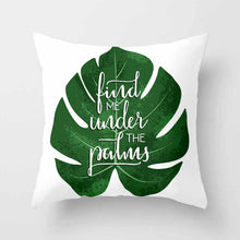 Laden Sie das Bild in den Galerie-Viewer, Tropical Leaf Cactus Monstera Kissenbezug 43 * 43 Polyester Dekokissen Sofa Home Decor Dekoration Dekorativer Kissenbezug 40506