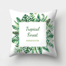 Laden Sie das Bild in den Galerie-Viewer, Tropical Leaf Cactus Monstera Kissenbezug 43 * 43 Polyester Dekokissen Sofa Home Decor Dekoration Dekorativer Kissenbezug 40506