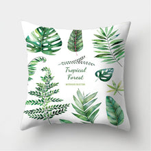 Laden Sie das Bild in den Galerie-Viewer, Tropical Leaf Cactus Monstera Kissenbezug 43 * 43 Polyester Dekokissen Sofa Home Decor Dekoration Dekorativer Kissenbezug 40506