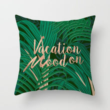 Laden Sie das Bild in den Galerie-Viewer, Tropical Leaf Cactus Monstera Kissenbezug 43 * 43 Polyester Dekokissen Sofa Home Decor Dekoration Dekorativer Kissenbezug 40506