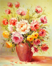 Cargar imagen en el visor de la galería, Pintura al óleo Floral colorida abstracta sobre lienzo póster e impresiones cuadro de flores decoración de pared del hogar Cuadros artísticos para sala de estar, Whatarter