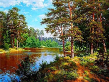 Cargar imagen en el visor de la galería, 5D Diy diamante pintura paisaje punto de cruz Kit taladro completo bordado paisaje invierno mosaico arte imagen de decoración de diamantes de imitación