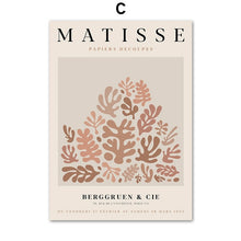 Load image into Gallery viewer, Abstract Matisse Woman Lines Coral Leaf Wall Art Canvas Painting Nordic Posters And Prints Wall Pictures For Living Room Decor