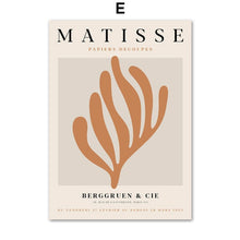 Load image into Gallery viewer, Abstract Matisse Woman Lines Coral Leaf Wall Art Canvas Painting Nordic Posters And Prints Wall Pictures For Living Room Decor