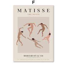 Load image into Gallery viewer, Abstract Matisse Woman Lines Coral Leaf Wall Art Canvas Painting Nordic Posters And Prints Wall Pictures For Living Room Decor