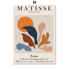 Load image into Gallery viewer, Abstract Matisse Woman Lines Coral Leaf Wall Art Canvas Painting Nordic Posters And Prints Wall Pictures For Living Room Decor