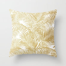 Laden Sie das Bild in den Galerie-Viewer, New Gold Tropical Leaves Kissenbezüge Palm Monstera Agave Print Moderne nordische dekorative Kissen Fall Sofa Couch Dekokissen