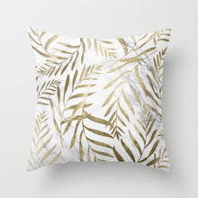 Laden Sie das Bild in den Galerie-Viewer, New Gold Tropical Leaves Kissenbezüge Palm Monstera Agave Print Moderne nordische dekorative Kissen Fall Sofa Couch Dekokissen