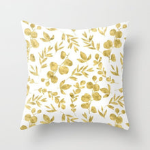 Laden Sie das Bild in den Galerie-Viewer, New Gold Tropical Leaves Kissenbezüge Palm Monstera Agave Print Moderne nordische dekorative Kissen Fall Sofa Couch Dekokissen