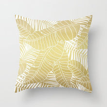 Laden Sie das Bild in den Galerie-Viewer, New Gold Tropical Leaves Kissenbezüge Palm Monstera Agave Print Moderne nordische dekorative Kissen Fall Sofa Couch Dekokissen