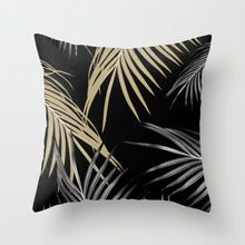 Laden Sie das Bild in den Galerie-Viewer, New Gold Tropical Leaves Kissenbezüge Palm Monstera Agave Print Moderne nordische dekorative Kissen Fall Sofa Couch Dekokissen