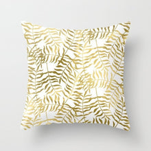 Laden Sie das Bild in den Galerie-Viewer, New Gold Tropical Leaves Kissenbezüge Palm Monstera Agave Print Moderne nordische dekorative Kissen Fall Sofa Couch Dekokissen