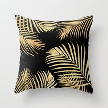 Laden Sie das Bild in den Galerie-Viewer, New Gold Tropical Leaves Kissenbezüge Palm Monstera Agave Print Moderne nordische dekorative Kissen Fall Sofa Couch Dekokissen