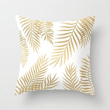Laden Sie das Bild in den Galerie-Viewer, New Gold Tropical Leaves Kissenbezüge Palm Monstera Agave Print Moderne nordische dekorative Kissen Fall Sofa Couch Dekokissen