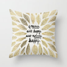 Laden Sie das Bild in den Galerie-Viewer, New Gold Tropical Leaves Kissenbezüge Palm Monstera Agave Print Moderne nordische dekorative Kissen Fall Sofa Couch Dekokissen