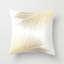 Laden Sie das Bild in den Galerie-Viewer, New Gold Tropical Leaves Kissenbezüge Palm Monstera Agave Print Moderne nordische dekorative Kissen Fall Sofa Couch Dekokissen