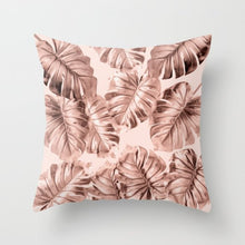 Laden Sie das Bild in den Galerie-Viewer, New Gold Tropical Leaves Kissenbezüge Palm Monstera Agave Print Moderne nordische dekorative Kissen Fall Sofa Couch Dekokissen