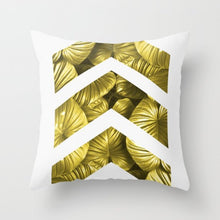 Laden Sie das Bild in den Galerie-Viewer, New Gold Tropical Leaves Kissenbezüge Palm Monstera Agave Print Moderne nordische dekorative Kissen Fall Sofa Couch Dekokissen