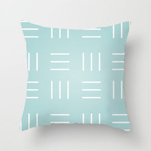 Laden Sie das Bild in den Galerie-Viewer, Heißer Verkauf Hellblau Nordic Kissenbezüge Moderne Geometrische Dekorative Kissen Abdeckung Schlafsofa Couch Dekokissen Fall Wohnkultur