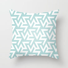Laden Sie das Bild in den Galerie-Viewer, Heißer Verkauf Hellblau Nordic Kissenbezüge Moderne Geometrische Dekorative Kissen Abdeckung Schlafsofa Couch Dekokissen Fall Wohnkultur