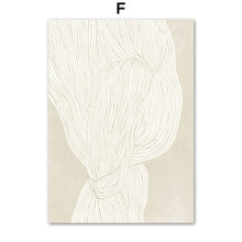 Charger l'image dans la galerie, Abstrait ligne géométrie courbe fille mur Art impression toile peinture moderne nordique affiche galerie mur photo pour salon décor