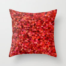 Laden Sie das Bild in den Galerie-Viewer, Neue kreative nordische Geometrie rote Kissenhülle heiße moderne dekorative Kissenhülle Sofa Couch Sitz Polyester 45 x 45 cm Dekokissen