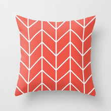 Laden Sie das Bild in den Galerie-Viewer, Neue kreative nordische Geometrie rote Kissenhülle heiße moderne dekorative Kissenhülle Sofa Couch Sitz Polyester 45 x 45 cm Dekokissen