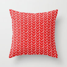 Laden Sie das Bild in den Galerie-Viewer, Neue kreative nordische Geometrie rote Kissenhülle heiße moderne dekorative Kissenhülle Sofa Couch Sitz Polyester 45 x 45 cm Dekokissen