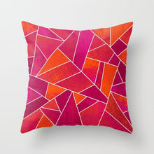 Laden Sie das Bild in den Galerie-Viewer, Neue kreative nordische Geometrie rote Kissenhülle heiße moderne dekorative Kissenhülle Sofa Couch Sitz Polyester 45 x 45 cm Dekokissen