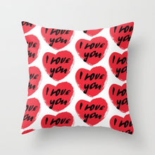 Laden Sie das Bild in den Galerie-Viewer, Neue kreative nordische Geometrie rote Kissenhülle heiße moderne dekorative Kissenhülle Sofa Couch Sitz Polyester 45 x 45 cm Dekokissen
