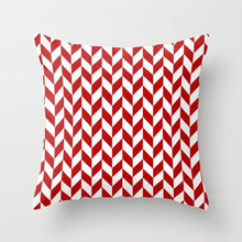 Laden Sie das Bild in den Galerie-Viewer, Neue kreative nordische Geometrie rote Kissenhülle heiße moderne dekorative Kissenhülle Sofa Couch Sitz Polyester 45 x 45 cm Dekokissen