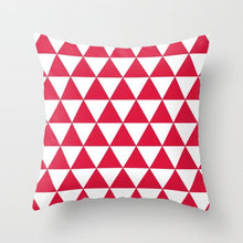 Laden Sie das Bild in den Galerie-Viewer, Neue kreative nordische Geometrie rote Kissenhülle heiße moderne dekorative Kissenhülle Sofa Couch Sitz Polyester 45 x 45 cm Dekokissen