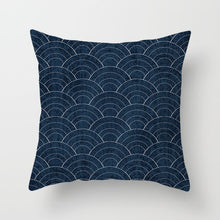 Laden Sie das Bild in den Galerie-Viewer, Blau-weißer Porzellandruck-Kissenbezug, böhmischer Stil, Mandala-Geometrie-Kissenbezug, moderne Mode, Sofa, Stühle, Dekokissen