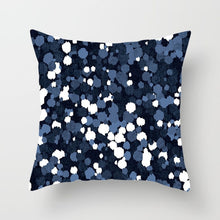 Laden Sie das Bild in den Galerie-Viewer, Blau-weißer Porzellandruck-Kissenbezug, böhmischer Stil, Mandala-Geometrie-Kissenbezug, moderne Mode, Sofa, Stühle, Dekokissen