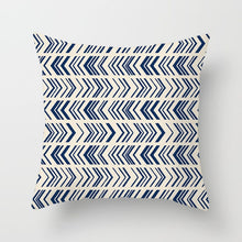 Laden Sie das Bild in den Galerie-Viewer, Blau-weißer Porzellandruck-Kissenbezug, böhmischer Stil, Mandala-Geometrie-Kissenbezug, moderne Mode, Sofa, Stühle, Dekokissen