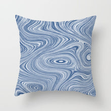 Laden Sie das Bild in den Galerie-Viewer, Blau-weißer Porzellandruck-Kissenbezug, böhmischer Stil, Mandala-Geometrie-Kissenbezug, moderne Mode, Sofa, Stühle, Dekokissen