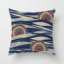 Laden Sie das Bild in den Galerie-Viewer, Blau-weißer Porzellandruck-Kissenbezug, böhmischer Stil, Mandala-Geometrie-Kissenbezug, moderne Mode, Sofa, Stühle, Dekokissen