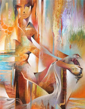 Load image into Gallery viewer, Home Decor Nordic Canvas Painting Modern Sex Lady Picture Wall Art Poster Girl Bedroom Abstract Minimalist Art Oil Painting
