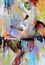 Load image into Gallery viewer, Home Decor Nordic Canvas Painting Modern Sex Lady Picture Wall Art Poster Girl Bedroom Abstract Minimalist Art Oil Painting