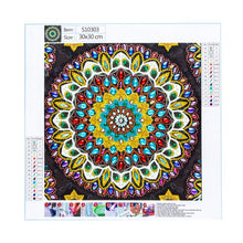 Cargar imagen en el visor de la galería, Kits de mandala de pintura de diamante en forma especial de bricolaje 5D Pintura de arte de diamante de bricolaje punto de cruz para adultos y niños