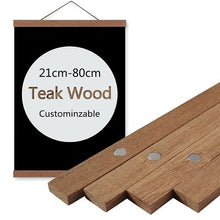 Cargar imagen en el visor de la galería, Colgador magnético de madera de pino para colgar marcos naturales, marco de pintura, marco de fotos, lienzo, arte de pared, marco artesanal