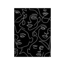 Laden Sie das Bild in den Galerie-Viewer, Abstrakte Linienfigur auf Leinwand, modernes, minimalistisches, minimalistisches Bild, Wandkunst, Heimdekoration, Poster und Druck für Wohnzimmer