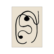 Laden Sie das Bild in den Galerie-Viewer, Abstrakte Linienfigur auf Leinwand, modernes, minimalistisches, minimalistisches Bild, Wandkunst, Heimdekoration, Poster und Druck für Wohnzimmer