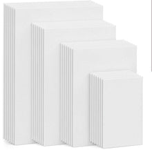 Cargar imagen en el visor de la galería, Tablero de pintura ultrafino de 5 uds., paneles de lona blanca en blanco para pintura al óleo y acrílica, tablero de pintura al óleo, suministros de arte