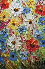 Laden Sie das Bild in den Galerie-Viewer, Abstraktes Aquarell Blau Orange Blume Ölgemälde auf Leinwand Poster und Druckbild Wandkunst Cuadros Home Room Decoration